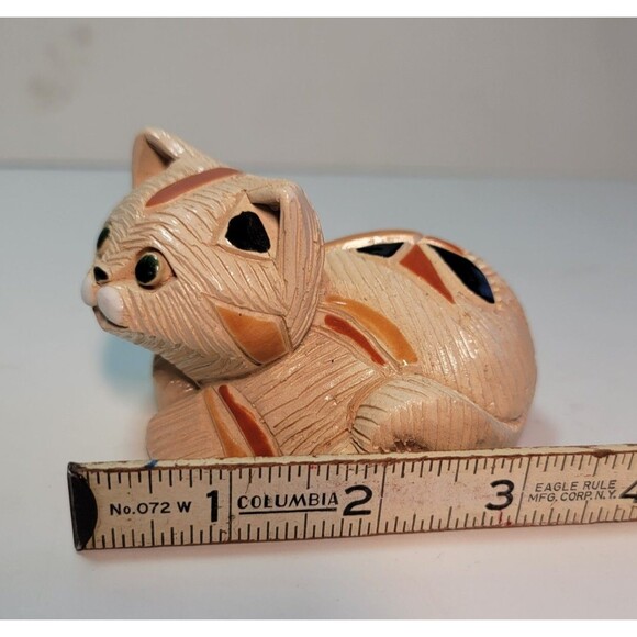 ARTESANIA RINCONADA CALICO CAT 3.5" CALICO - ANIMAL FELINE FIGURE #272 Orange - Picture 7 of 7